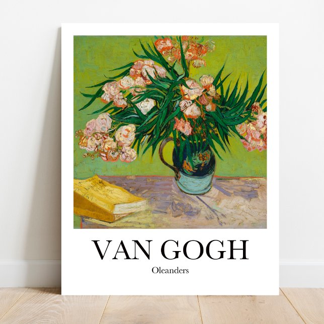 Oleanders by Vincent Van Gogh Poster (Van Gogh's Vibrant Blooms: Oleanders Poster. Brighten your space! Museum-quality)