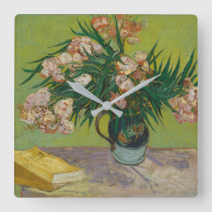 Oleanders Square Wall Clock