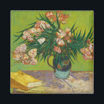 Oleanders, Vincent van Gogh  Magnet<br><div class="desc">For Van Gogh, oleanders were joyous, life-affirming flowers that bloomed inexhaustibly and were always putting out strong new shoots. In this painting of August 1888 the flowers fill a majolica jug that the artist used for other still lifes made in Arles. Customise it with your own details. For further customisation,...</div>