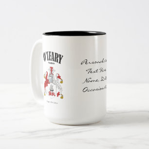 O'Leary Family Crest, Translation & Meaning Two-Tone Coffee Mug