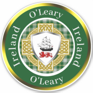 O'Leary Irish Shield/Celtic Cross Personalized