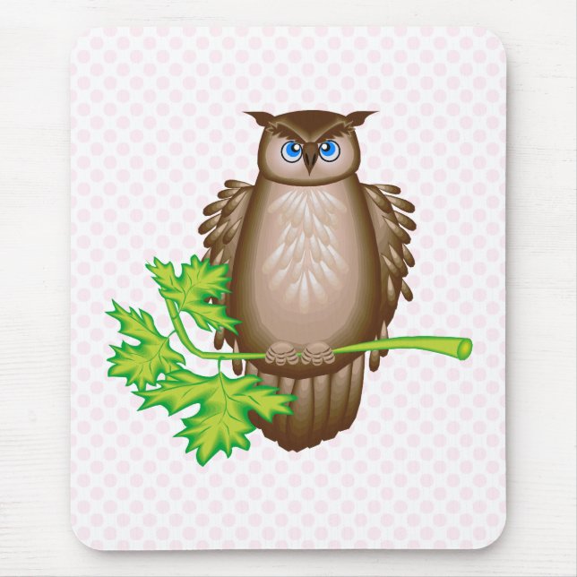 Oleg Owl Mouse Mat (Front)