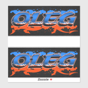 Oleg Vorname Name Graffiti Aufkleber Sticker