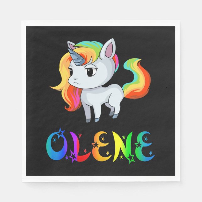 Olene Unicorn Napkin (Front)