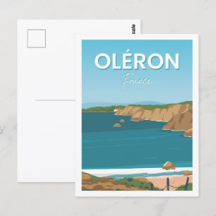 Oleron France Famous Travel Place Illustration Postcard
