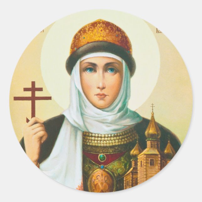 Olga Classic Round Sticker (Front)