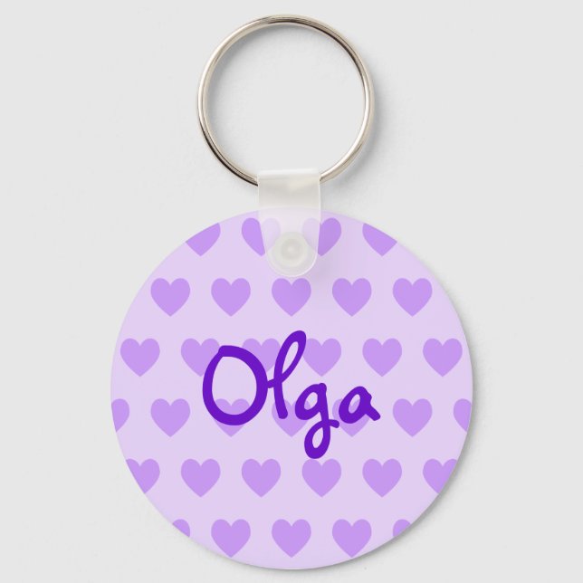 Olga in Purple Key Ring (Front)
