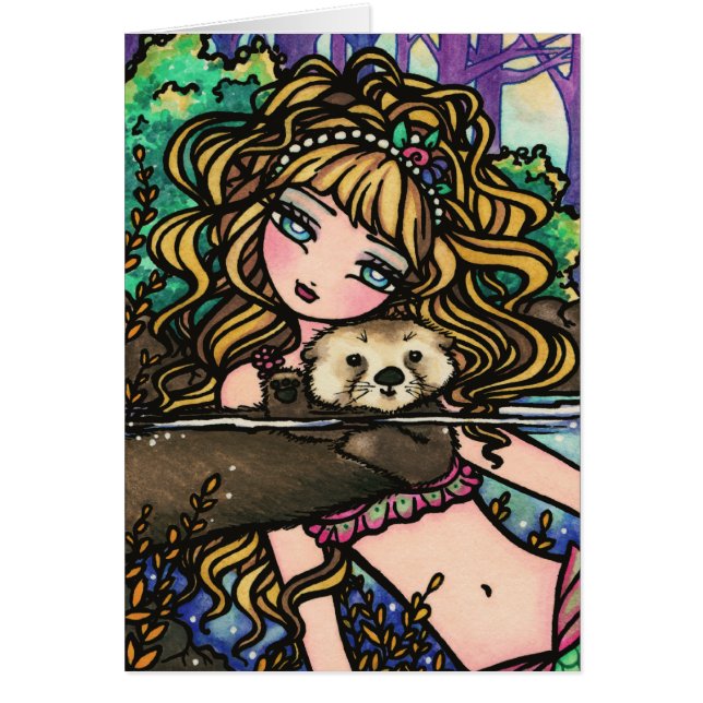 "Oliana's Otter" Fantasy Mermaid Sea Otter Fairy (Front)