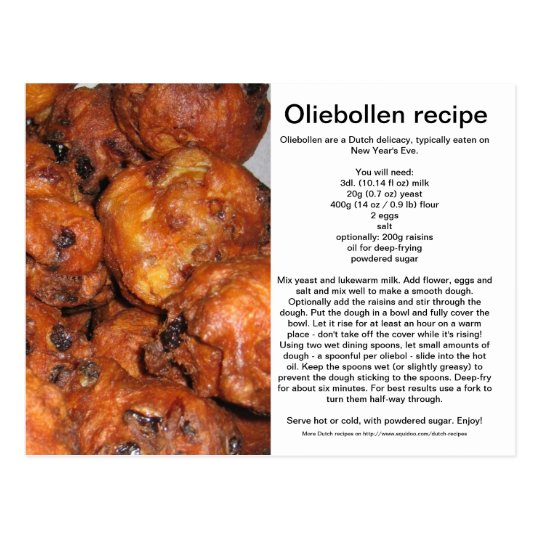 Oliebollen Postcard