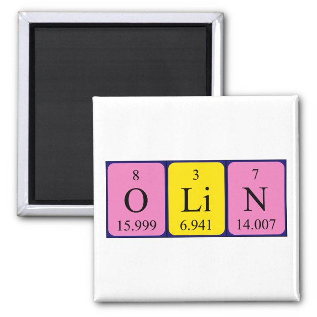 Olin periodic table name magnet (Front)