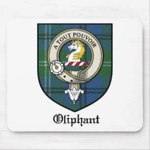 Oliphant Clan Crest Badge Tartan Mouse Mat