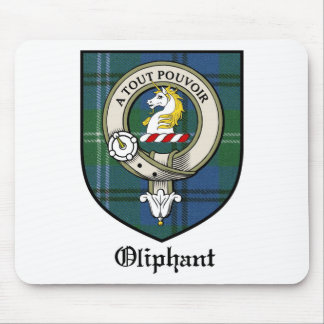 Oliphant Clan Crest Badge Tartan Mouse Mat