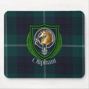 Oliphant Scottish Clan Tartan and Crest Mouse Mat