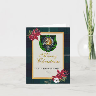 Oliphant Scottish Clan Tartan & Crest Card