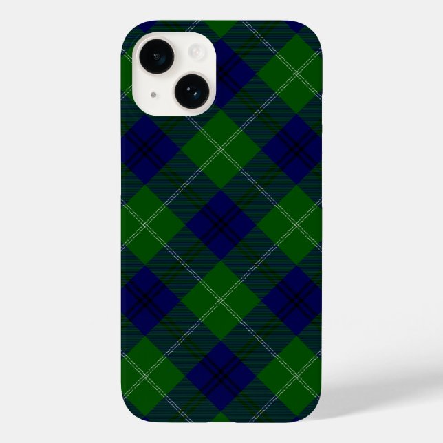 Oliphant tartan blue green plaid Case-Mate iPhone case (Back)