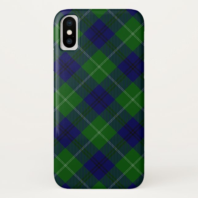 Oliphant tartan blue green plaid Case-Mate iPhone case (Back)