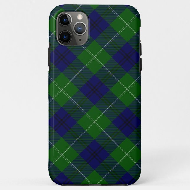 Oliphant tartan blue green plaid Case-Mate iPhone case (Back)