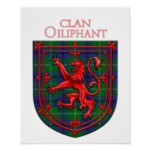 Oliphant Tartan Scottish Plaid Lion Rampant Poster