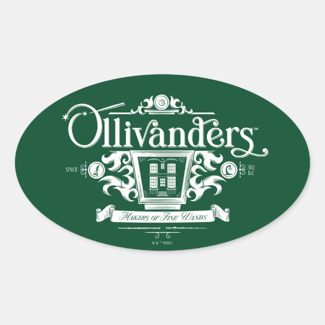 OLIVANDERS™ Makers of Fine Wands Oval Sticker (Front)