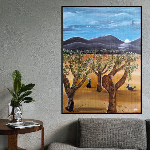 Olivar de Noche Painting by Alfred Fox Canvas Print