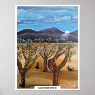 Olivar de Noche Painting by Alfred Fox Poster