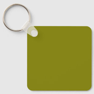 Olive 808000 Solid Color Design Key Ring