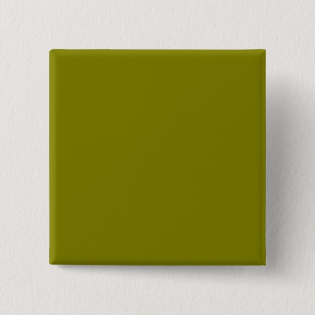 Olive 808000 Solid Colour Design 15 Cm Square Badge (Front)