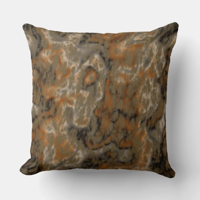 Olive Abstract Cushion (Front)