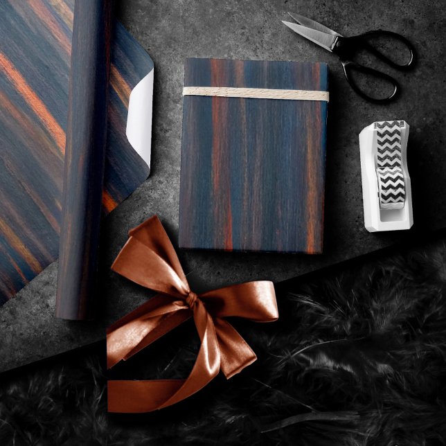 Olive Abstract | Dark Blue Green Copper Earth Tone Wrapping Paper (Creator Uploaded)