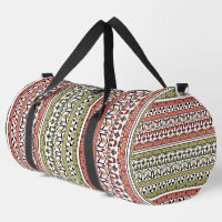 Olive and brown geometric ethnic ornament