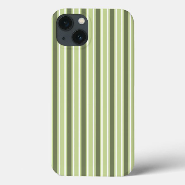 Olive and white candy stripes Case-Mate iPhone cas Case (Back)