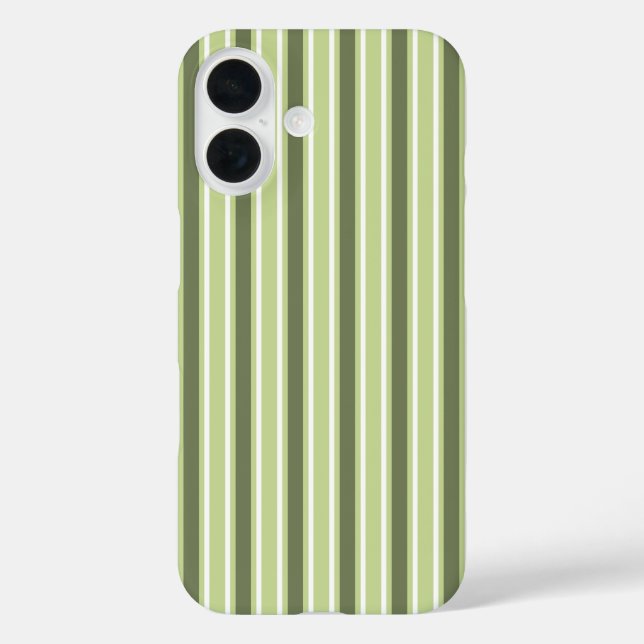 Olive and white candy stripes Case-Mate iPhone case (Back)
