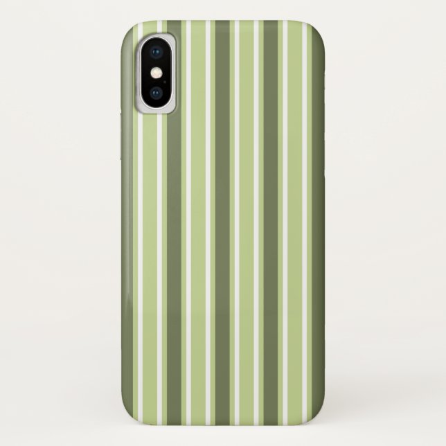 Olive and white candy stripes Case-Mate iPhone case (Back)