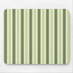 Olive and white candy stripes mouse mat