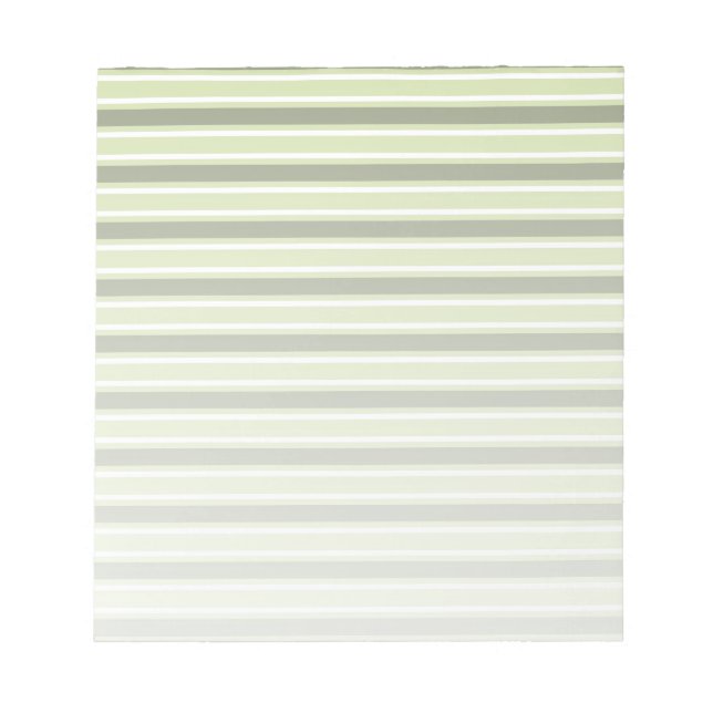 Olive and white candy stripes notepad (Front)