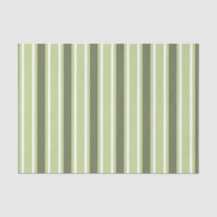 Olive and white candy stripes tissue paper