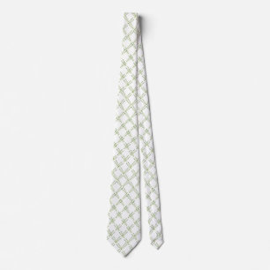 Olive and White Plaid Fashion Fun Ties