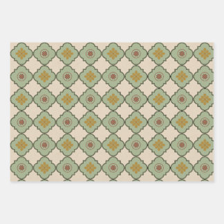 Olive Arcade Wrapping Paper Sheet