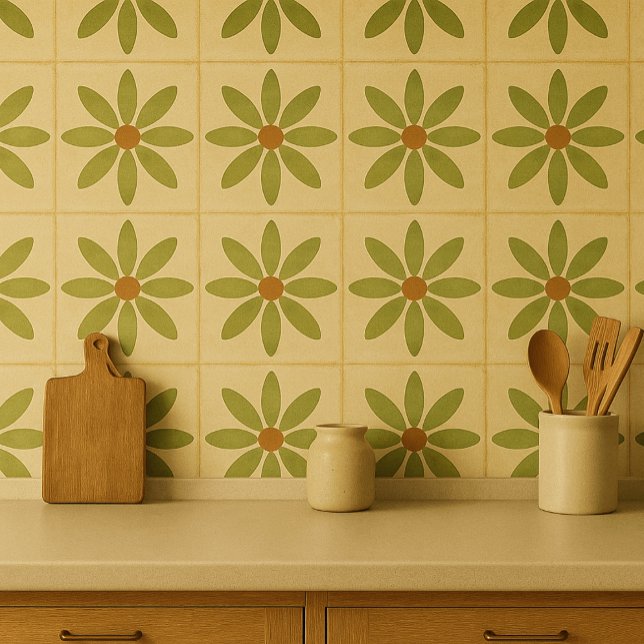 Olive Bloom Tile – Vintage Floral Pattern (Creator Uploaded)