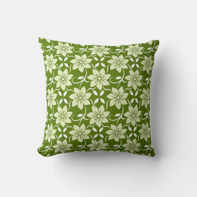 Olive Blossom Repeat Cushion (Front)