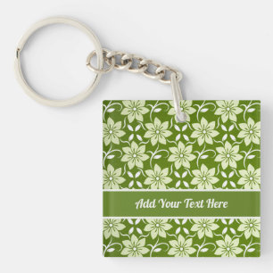 Olive Blossom Repeat Key Ring