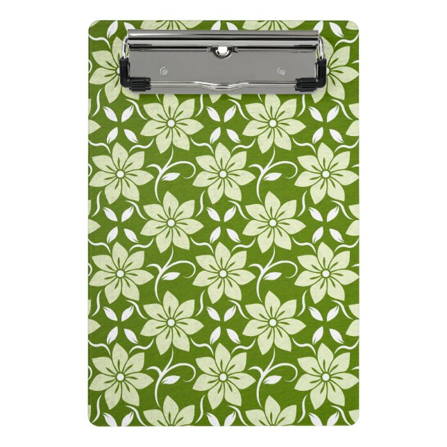 Olive Blossom Repeat Mini Clipboard (Front)