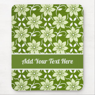 Olive Blossom Repeat Mouse Mat