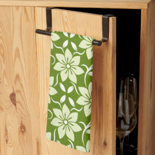 Olive Blossom Repeat Tea Towel