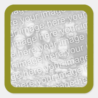 Olive Border Photo Sticker