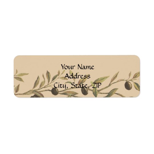 Olive Branch: A Tuscan Touch Return Address Label