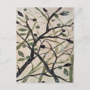 Olive Branch Abstract Art Postcard
