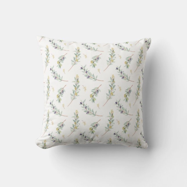 Olive Branch Botanical Minimal Cushion (Front)