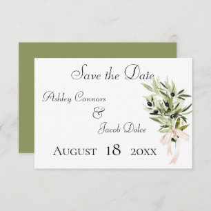 Olive Branch Bouquets Wedding Save The Date