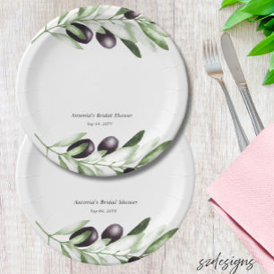 Olive Branch Bridal Shower  Paper Plate